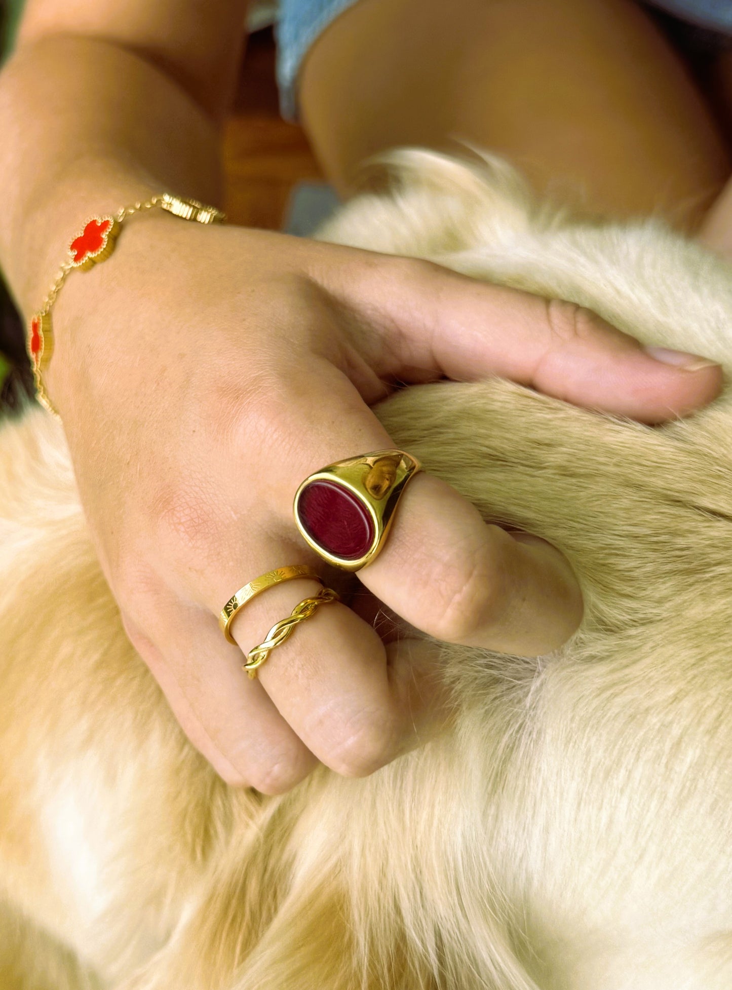Acai Red Signet Ring
