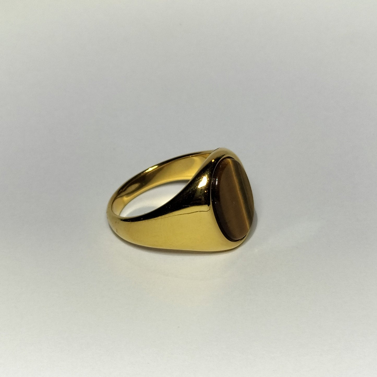 Tigers Eye Signet Ring