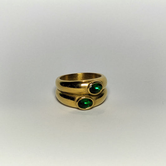 Emerald Stacker Ring