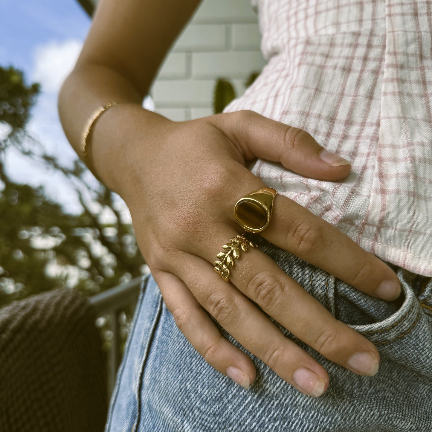Tigers Eye Signet Ring