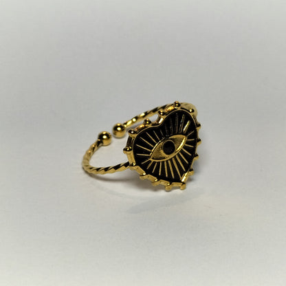 Omen Heart – Black Heart Ring