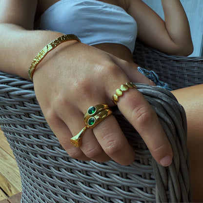 Emerald Stacker Ring