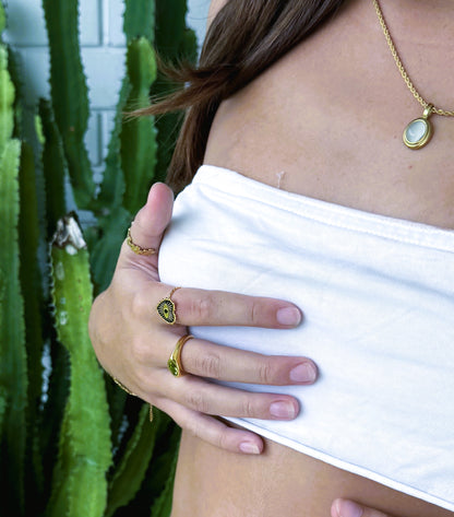 Omen Heart – Black Heart Ring