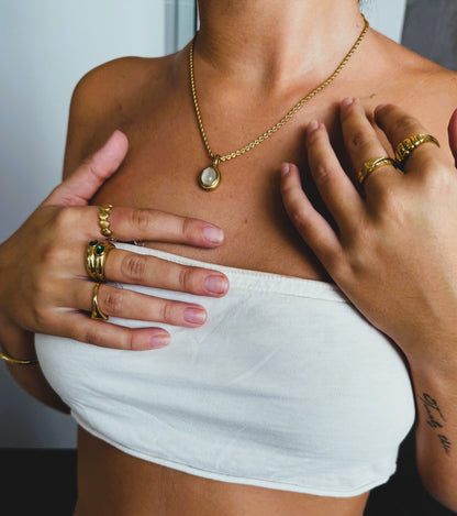 Emerald Stacker Ring